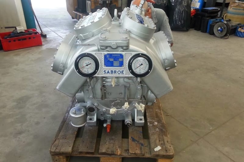 Compressors and parts — Sabroe open compressor on pallet