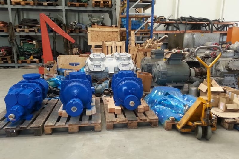 Industrial refrigeration compressor room